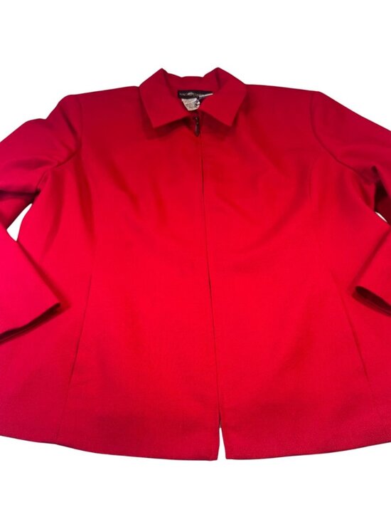 Sag Harbor Blazer Womens Wool Petite Suit Jacket Zipper Vintage Long Sleeve - Picture 1 of 11